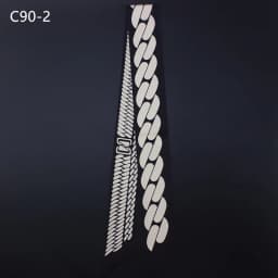 French New Geometric Chain Twill Silk Scarf Women's Tie Bag Handle Ribbon Headband Scarf Wholesale 5 * 90cm