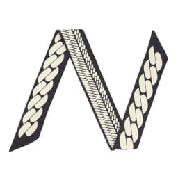 French New Geometric Chain Twill Silk Scarf Women's Tie Bag Handle Ribbon Headband Scarf Wholesale 5 * 90cm