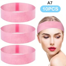 10/50/100pcs Disposable Headbands Spa Salon Facial Headband Black White Pink Elastic Adjustable Magic Tape Skincare Accessory