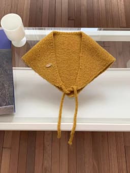 Ins Autumn Winter New Wool Knitted Triangle Scarf Solid Color Warm Outer Decorative Shawl Fart Curtain Korean Knitted Headband