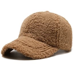 Baseball cap autumn/winter Korean version duckbill cap with thick velvet for warmth, solid color whiteboard, simple design