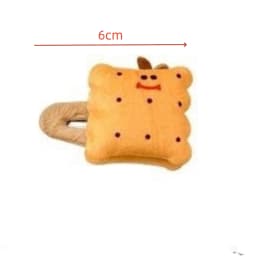 1/4PCS Plush Food - Themed Hair Clips Set, 4- Piece Bread, Burger & Pastry Designs, Cute Hairpins for Kids' Hairstyles