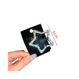 1/4PCS Rhinestone Star Hair Clips for Women: Stylish Hair Accessories to Elevate Your Updo, Ideal for Parties & Daily Looks