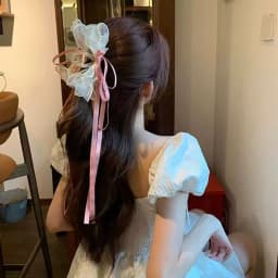 1pc super fairy lace ballet bow tassel hair clip for women's back of head hairpin updo large shark clip hair grip head accessory