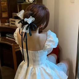 1pc super fairy lace ballet bow tassel hair clip for women's back of head hairpin updo large shark clip hair grip head accessory