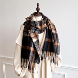 New Embossed Cashmere Women's Winter Scarf Warm Chunky Shawl Luxury Designer Tassels Pashmina Bufanda Lady Wrap Man Scarves
