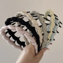 Satin fabric winding thickened wave upside down comb headband new simple and versatile face wash headband hair accessories new