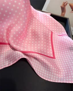 Luxury Brand 2025 Dot Print Square Silk Scarf for Women Hijab Hair Bands 70cm Neckerchief Female Satin Shawl Ribbon Headband