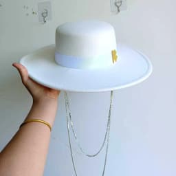 Canotier Hat Flat Top Fedora Women's Autumn and Winter Vacation Diamond Striped Sun Hat Women's Fedora sombreros para mujer