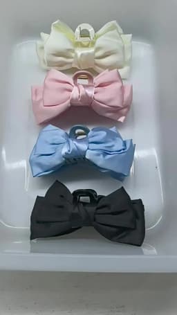 Bow Hair Claws Clip Large Shark Claw Hair Clips Solid Bowknot Hairpin Barrettes for Ponytail Women Hair Accessories Headbands