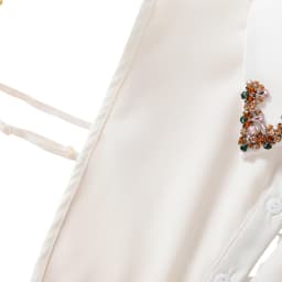 Hand-sewn Glass Diamond Fake Collar with Chiffon Pointed Collar