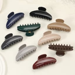 11CM Simple Large Hair Claws Clips Crab Hair Barrettes Women Girls PC Plastic Hair Clamps Ponytail Hairpins Hair Accessories