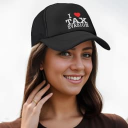 “Tax Evasion Humor, Meme Design” Mesh Baseball Cap