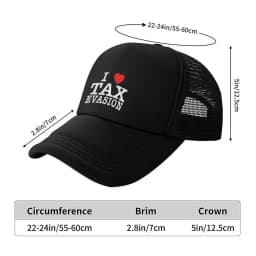“Tax Evasion Humor, Meme Design” Mesh Baseball Cap
