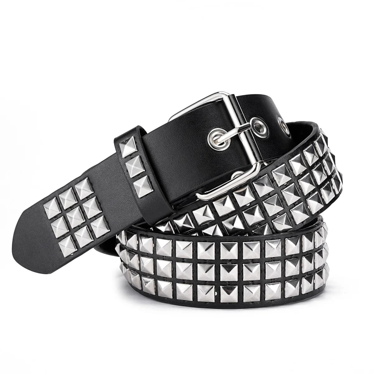 1pc New Rivet Belt Heavy Metal Belt Men Women Punk Rock Style Belt Jeans Belt Y2K Belt Fashion Decoration Women's Belts