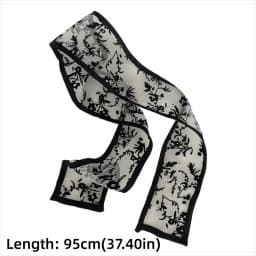 Y2k Sweet Flower Lace Neck Strap Dressing Decoration Korean Style Hair Band Neckerchief Transparent Long Ribbon Head Scarf