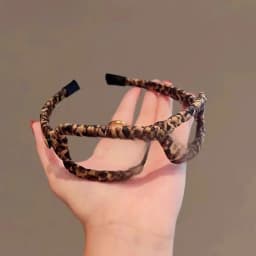 Styling Headdress Brown Headband Leopard Print 2in1 Glasses Headband Hairpin Eyeglass Frame Headdress Women