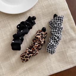Vintage Leopard Print Dot Plaid Banana Hair Clip For Women Girls Sweet Hair Ornament Hairpin Barrette Fashion Hair Accessories