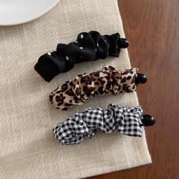 Vintage Leopard Print Dot Plaid Banana Hair Clip For Women Girls Sweet Hair Ornament Hairpin Barrette Fashion Hair Accessories