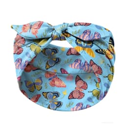 Widening Bohemian Style Printed Front Knot Rabbit Ear Elastic Headband