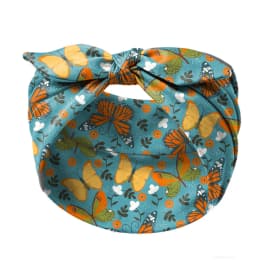 Widening Bohemian Style Printed Front Knot Rabbit Ear Elastic Headband