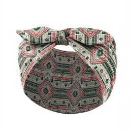 Widening Bohemian Style Printed Front Knot Rabbit Ear Elastic Headband