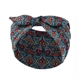 Widening Bohemian Style Printed Front Knot Rabbit Ear Elastic Headband