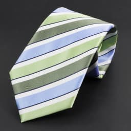 Luxury Business Men Tie Sage Green Orange Stripes Neckties Fit Wedding Party Office Group Holiday Party Daily Cravat Accessories