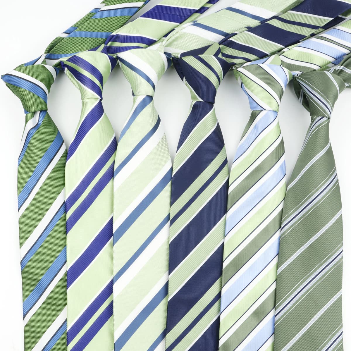 Luxury Business Men Tie Sage Green Orange Stripes Neckties Fit Wedding Party Office Group Holiday Party Daily Cravat Accessories