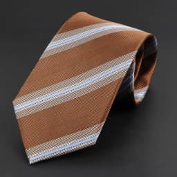 Luxury Business Men Tie Sage Green Orange Stripes Neckties Fit Wedding Party Office Group Holiday Party Daily Cravat Accessories