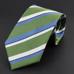 Luxury Business Men Tie Sage Green Orange Stripes Neckties Fit Wedding Party Office Group Holiday Party Daily Cravat Accessories