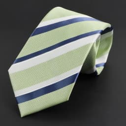 Luxury Business Men Tie Sage Green Orange Stripes Neckties Fit Wedding Party Office Group Holiday Party Daily Cravat Accessories