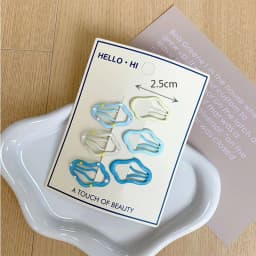 Ocean Blue Bobby Pins Set For Kids 2.5cm Tiny Alloy Hair Clips Dot Design Star Bowknot Heart Shape Side Hair Pins Grip No damage