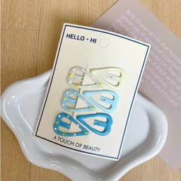 Ocean Blue Bobby Pins Set For Kids 2.5cm Tiny Alloy Hair Clips Dot Design Star Bowknot Heart Shape Side Hair Pins Grip No damage