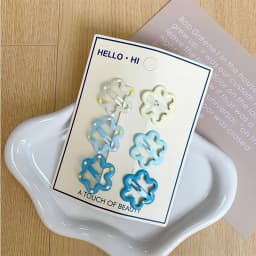 Ocean Blue Bobby Pins Set For Kids 2.5cm Tiny Alloy Hair Clips Dot Design Star Bowknot Heart Shape Side Hair Pins Grip No damage