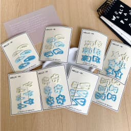Ocean Blue Bobby Pins Set For Kids 2.5cm Tiny Alloy Hair Clips Dot Design Star Bowknot Heart Shape Side Hair Pins Grip No damage
