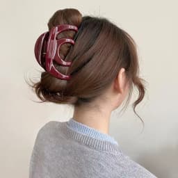 1PC The new French high-end temperament thickened acetate shark clip back of the head updo women's headdress hair grab