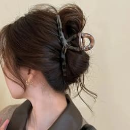 Vintage Leopard Print Hair Claw Clip Large Rectangular Secure Hold Hair Clip for Updos Elegant Hair Accessories Women Headwear