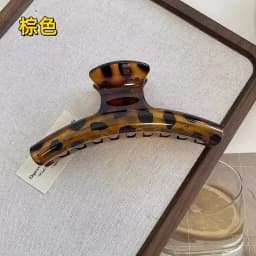 Vintage Leopard Print Hair Claw Clip Large Rectangular Secure Hold Hair Clip for Updos Elegant Hair Accessories Women Headwear