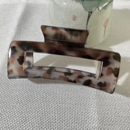 Vintage Leopard Print Hair Claw Clip Large Rectangular Secure Hold Hair Clip for Updos Elegant Hair Accessories Women Headwear