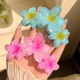 1/2pcs Fashion Gradient Egg Flower Hair Claws Clip For Women Sweet Acrylic Girls Hairpins Headwear Hair Accessorie