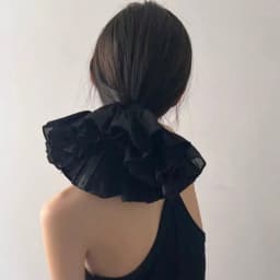 1pc Extra Large Pleated Double-Layer High-End Scrunchie, Elegant Fashion Hair Tie Suitable For Daily Commute, Casual, Romantic,