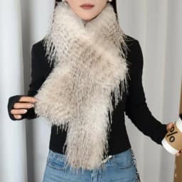 Thick Fluffy Plush Long Strip Scarf 180cm Imitation Mink Fur Y2K Girl Scarf Luxury Classic Ladies Tassels Scarf Outdoor