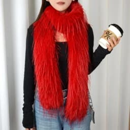 Thick Fluffy Plush Long Strip Scarf 180cm Imitation Mink Fur Y2K Girl Scarf Luxury Classic Ladies Tassels Scarf Outdoor