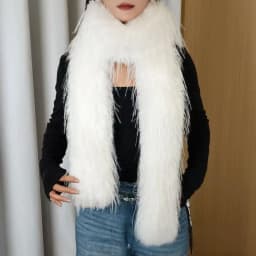 Thick Fluffy Plush Long Strip Scarf 180cm Imitation Mink Fur Y2K Girl Scarf Luxury Classic Ladies Tassels Scarf Outdoor