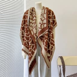 2025 New Design Women's Winter Cashmere Scarf - Elegant Warm Leopard Print Pashmina Shawl, Poncho & Bufanda