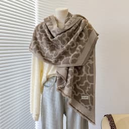 2025 New Design Women's Winter Cashmere Scarf - Elegant Warm Leopard Print Pashmina Shawl, Poncho & Bufanda