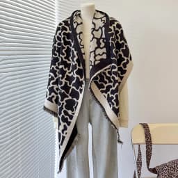 2025 New Design Women's Winter Cashmere Scarf - Elegant Warm Leopard Print Pashmina Shawl, Poncho & Bufanda