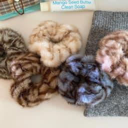 1pc Autumn and Winter Retro Fashion Leopard Print Fuzzy Hair Scrunchie High Elastic Plush Large Hair Tie for Women