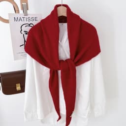 Wool Winter Scarf For Women Warm triangle Knit Scarves Hijab Solid Lady Shawl Wrap Female Pashmina Bandana Head Scarfs New